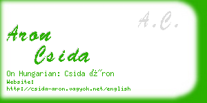 aron csida business card